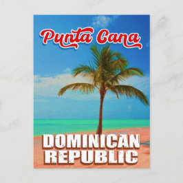 Punta Cana Dominican - Vintager Souvenir 80er Postkarte