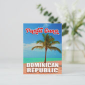 Punta Cana Dominican - Vintager Souvenir 80er Postkarte (Stehend Vorderseite)