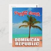 Punta Cana Dominican - Vintager Souvenir 80er Postkarte (Vorne/Hinten)
