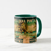 Punta Cana Dominican - Vintager Souvenir 80er Tasse (VorderseiteRechts)