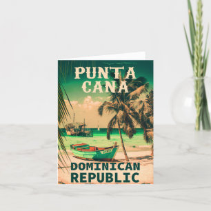 Punta Cana Dominican - Vintager Souvenir 80er Viel Dankeskarte