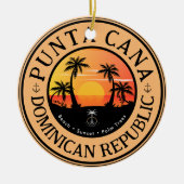 Punta Cana Dominikanische Reisen Familienurlaub Su Keramik Ornament (Vorne)