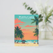 Punta Cana Dominikanische Republik Beach Reisen Ar Postkarte (Stehend Vorderseite)