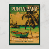 Punta Cana Dominikanische Republik Beach Vintager  Postkarte (Vorderseite)