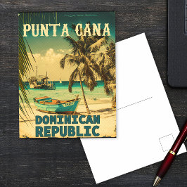 Punta Cana Dominikanische Republik Beach Vintager  Postkarte