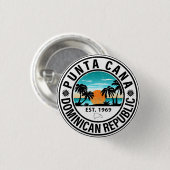 Punta Cana Dominikanische Republik Familie Souveni Button (Vorne & Hinten)