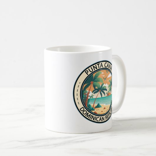 Punta Cana Dominikanische Republik Hut Abzeichen Kaffeetasse (VorderseiteRechts)