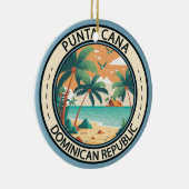 Punta Cana Dominikanische Republik Hut Abzeichen Keramik Ornament (Rechts)