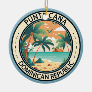 Punta Cana Dominikanische Republik Hut Abzeichen Keramik Ornament