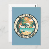 Punta Cana Dominikanische Republik Hut Abzeichen Postkarte (Vorne/Hinten)