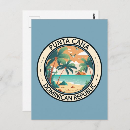 Punta Cana Dominikanische Republik Hut Abzeichen Postkarte (Vorne/Hinten)