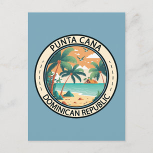 Punta Cana Dominikanische Republik Hut Abzeichen Postkarte