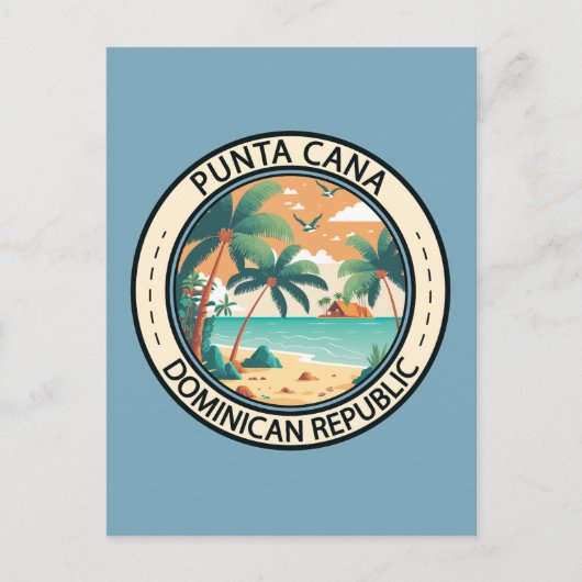 Punta Cana Dominikanische Republik Hut Abzeichen Postkarte (Vorderseite)