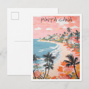 Punta Cana Dominikanische Republik Kunst Reise  Postkarte