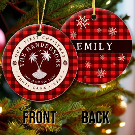 Punta Cana Dominikanische Republik Palme Tree Souv Keramik Ornament