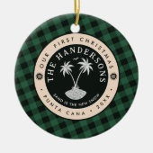 Punta Cana Dominikanische Republik Palme Tree Souv Keramik Ornament (Vorne)