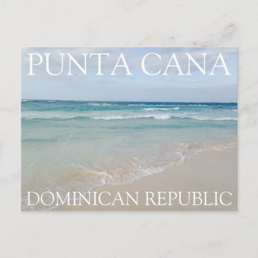 Punta Cana, Dominikanische Republik Relaxing Beach Postkarte (Vorderseite)