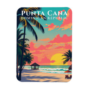 Punta Cana Dominikanische Republik Retro Beach Tra Magnet