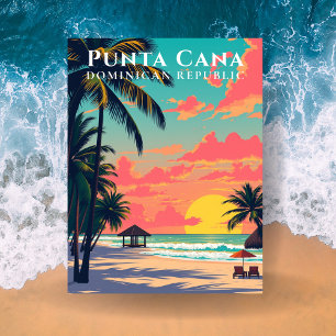 Punta Cana Dominikanische Republik Retro Beach Tra Postkarte