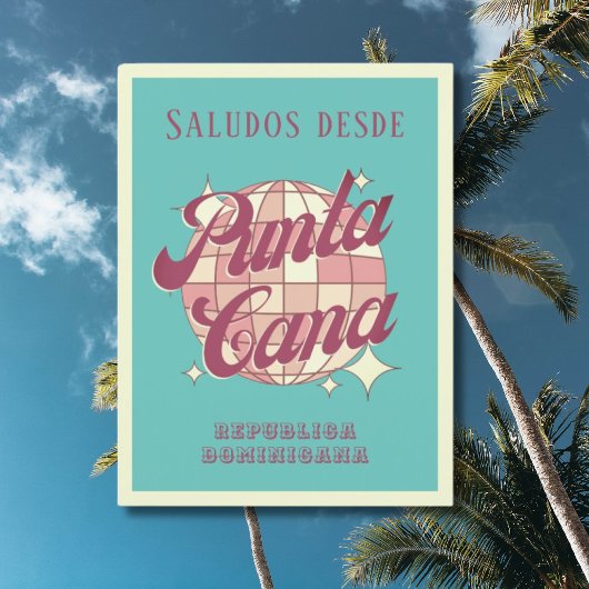 Punta Cana Dominikanische Republik Retro Postkarte