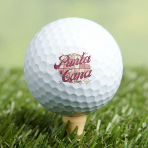Punta Cana Dominikanische Republik Retro Postkarte Golfball