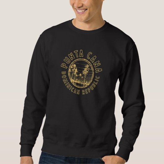 Punta Cana Dominikanische Republik Retro Sweatshirt (Vorderseite)