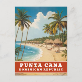 Punta Cana Dominikanische Republik Retro Vintage T Postkarte