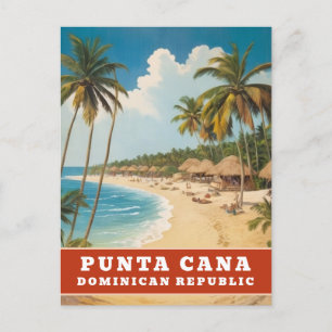 Punta Cana Dominikanische Republik Retro Vintage T Postkarte