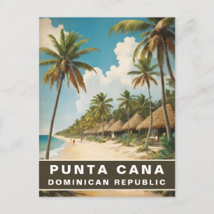 Punta Cana Dominikanische Republik Retro Vintage T Postkarte