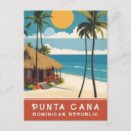 Punta Cana Dominikanische Republik Retro Vintage T Postkarte