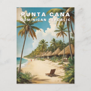Punta Cana Dominikanische Republik Retro Vintage T Postkarte