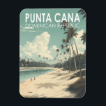 Punta Cana Dominikanische Republik Vintag Magnet<br><div class="desc">Punta Cana Vektorgrafik Design. Die Gegend von Bávaro und Punta Cana bilden zusammen das so genannte Costa del Coco,  oder die Coconut Coast,  ein Gebiet mit üppigen All-Inklusive-Resorts.</div>