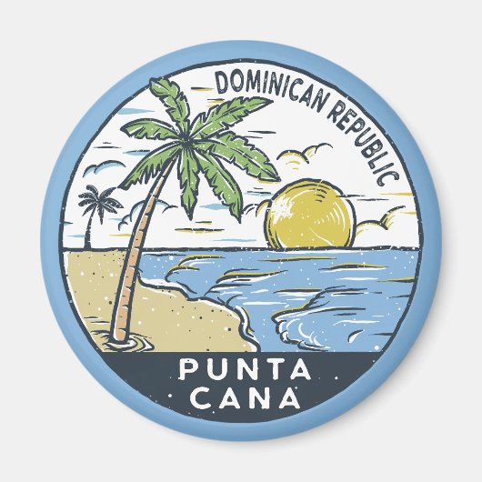 Punta Cana Dominikanische Republik Vintag Magnet (Vorne)