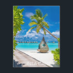Punta Cana Dominikanische Republik Vintag Postkarte<br><div class="desc">Vintag,  Retro,  Reisen,  modern,  Aquarell,  Classic,  Punta Cana,  Dominikanische Republik,  Postkarten, </div>
