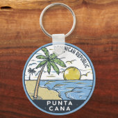 Punta Cana Dominikanische Republik Vintag Schlüsselanhänger (Rückseite)