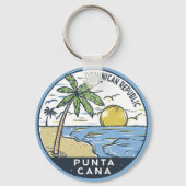 Punta Cana Dominikanische Republik Vintag Schlüsselanhänger (Rückseite)