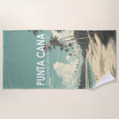 Punta Cana Dominikanische Republik Vintag Strandtuch (Vorderseite)