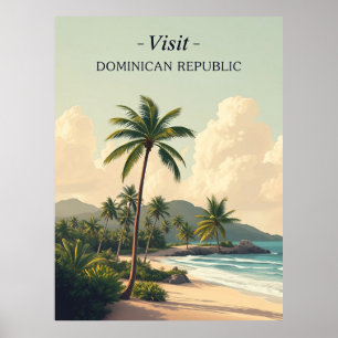 Punta Cana, Dominikanische Republik – Vintage-Reis Poster