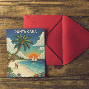 Punta Cana Dominikanische Republik Vintage-Reise Postkarte