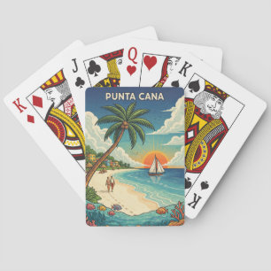 Punta Cana Dominikanische Republik Vintage Szeneri Spielkarten