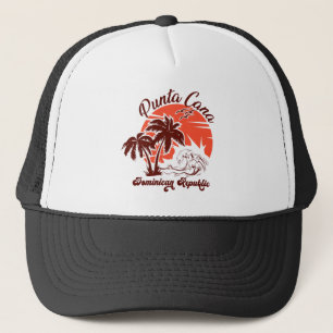 Punta Cana Dominikanischer Retro-Sonnenuntergang S Truckerkappe