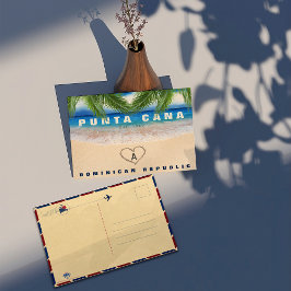Punta Cana DR Beach Palm verlasse Souvenirs Postkarte