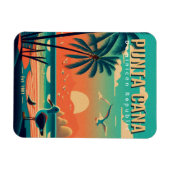 Punta Cana DR. Retro Flamingos Souvenir 1950er Magnet (Horizontal)