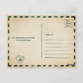 Punta Cana DR. Retro Flamingos Souvenir 1960er Postkarte (Rückseite)