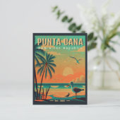 Punta Cana DR. Retro Seagull Souvenir 1950er Postkarte (Stehend Vorderseite)