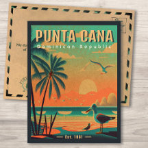 Punta Cana DR. Retro Seagull Souvenir 1950er