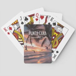 Punta Cana DR Retro Seagull Souvenir tropical Spielkarten