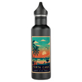 Punta Cana DR. Retro Sunset Souvenirs 1960er Edelstahlflasche (Links)
