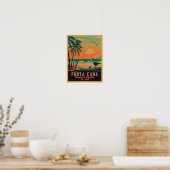 Punta Cana DR. Retro Sunset Souvenirs 1960er Poster (Küche)