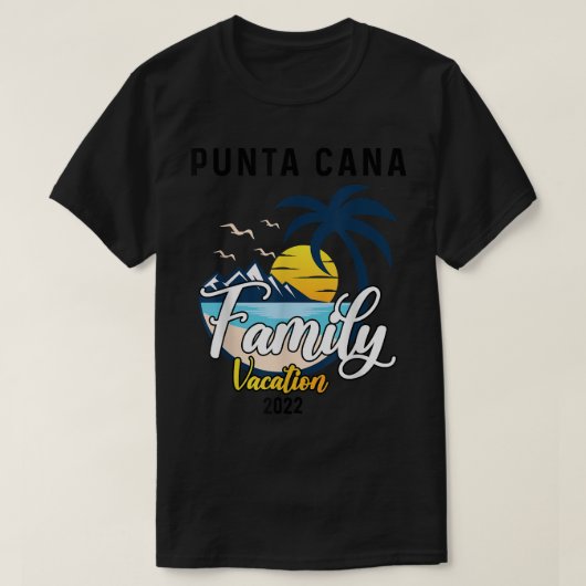 Punta Cana Family Vacation 2022 Matching Dominikan T-Shirt (Design vorne)